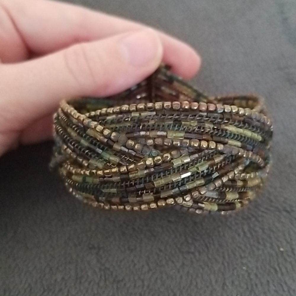 Multicolored Beaded Cuff - Picture 3 of 9